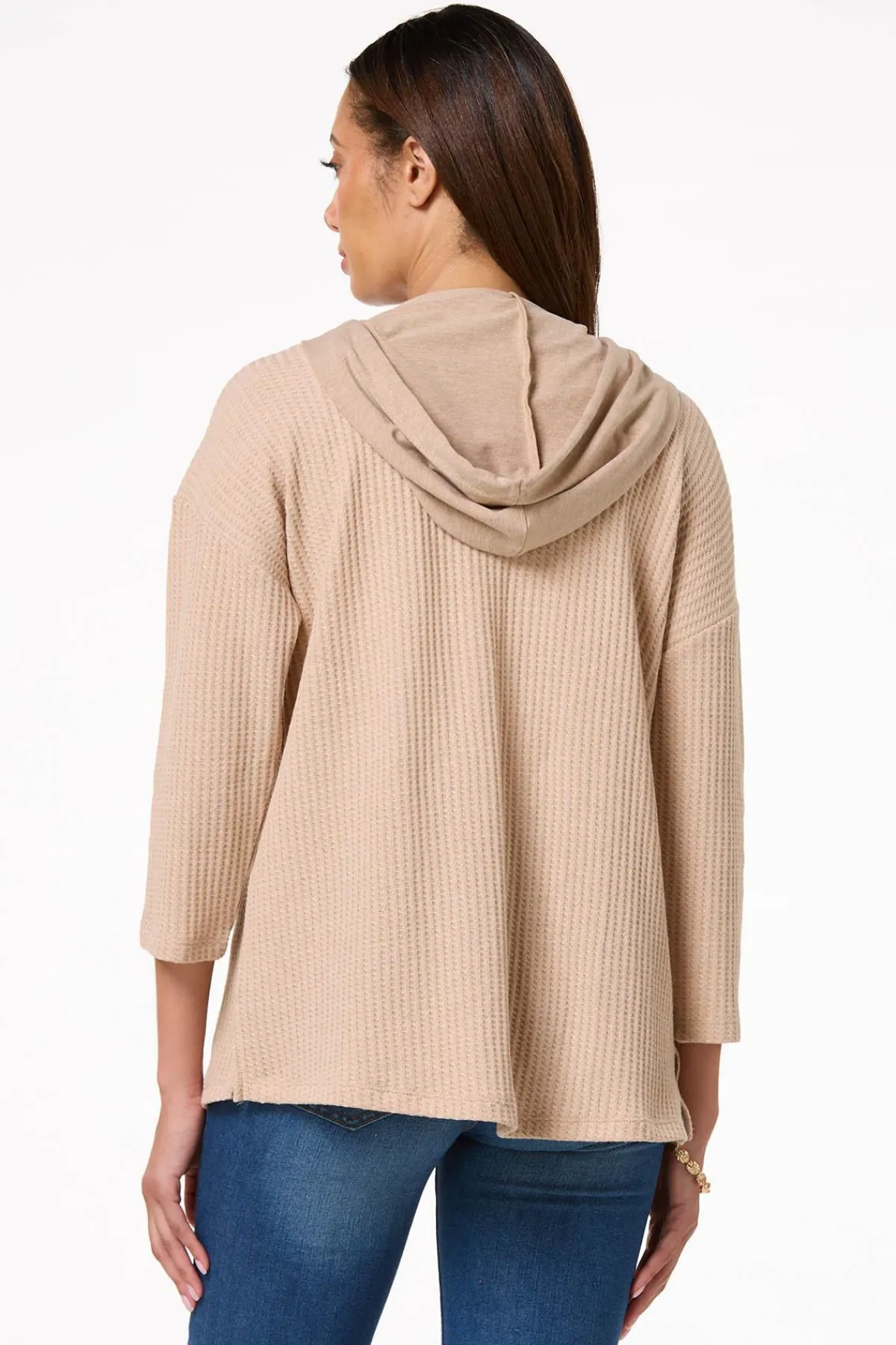 Cato Waffled Hooded Cardigan> Tops