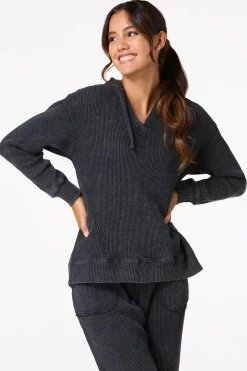 Cato Waffled Vintage Hoodie> Athleisure|Tops