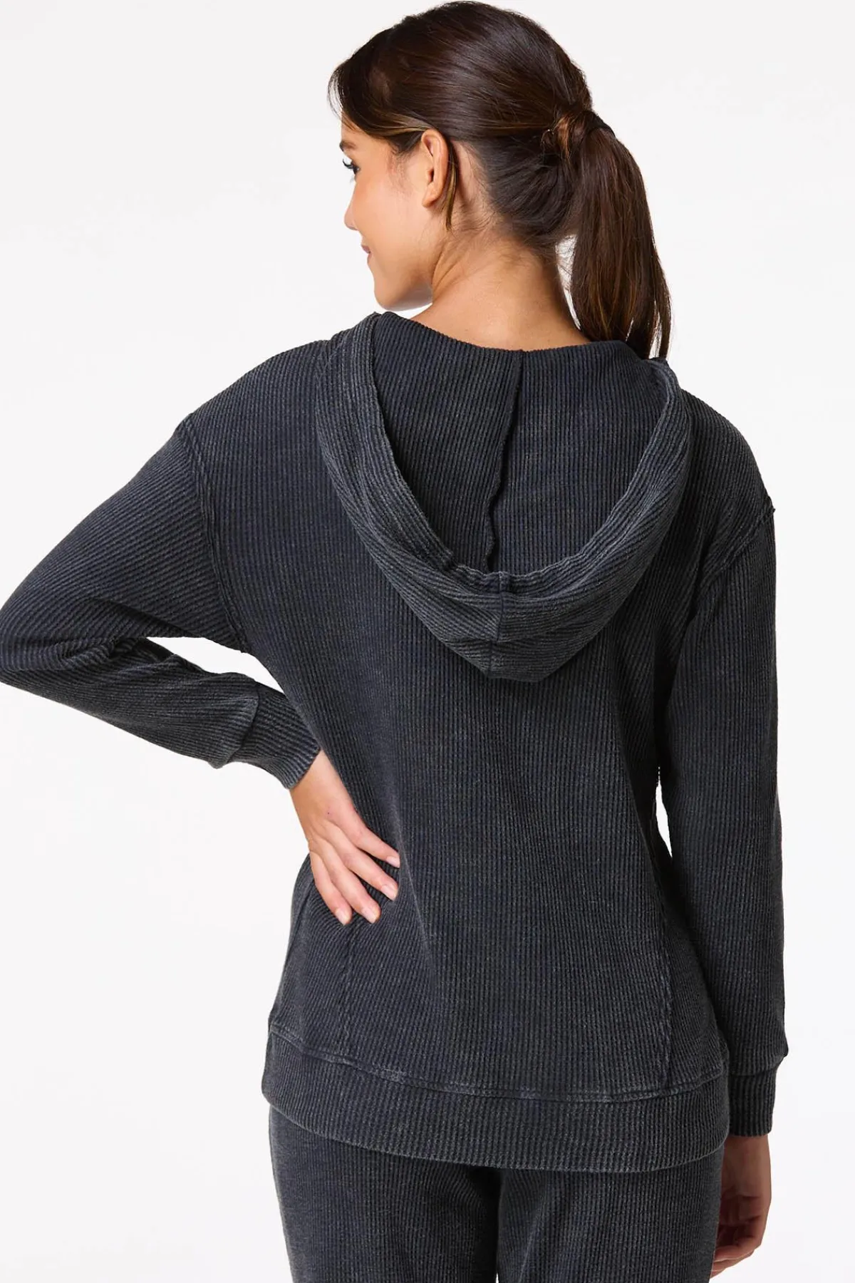 Cato Waffled Vintage Hoodie> Athleisure|Tops