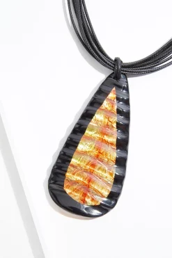 Cato Wavy Pendant Cord Necklace><noscript><img width=