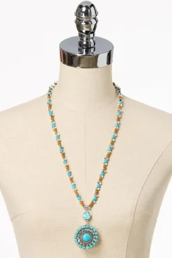 Cato Western Mixed Bead Pendant Necklace> Necklaces