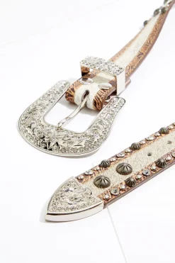 Cato Western Stud Faux Fur Belt><noscript><img width=