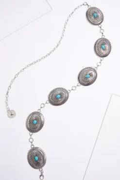 Cato Western Turquoise Chain Belt> Belts