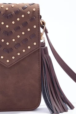 Cato Whipstitch Stud Cellphone Crossbody> Handbags