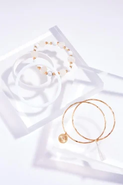 Cato White Gold Mixed Bracelet Set> Bracelets
