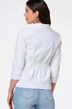 Cato White Linen Blazer> Suiting|Jackets & Vests