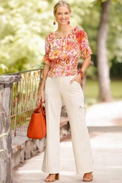 Cato Wide Leg Seamed Cargo Pants><noscript><img width=