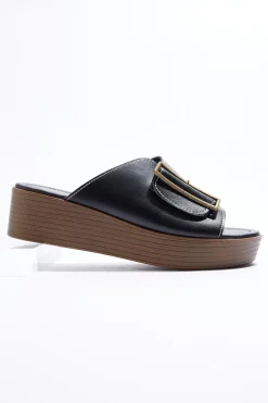 Cato Wide Width Large Buckle Slide Sandals> Wide Width