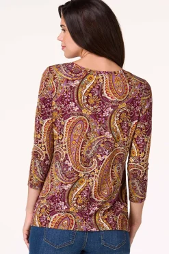 Cato Paisley Top> Tops
