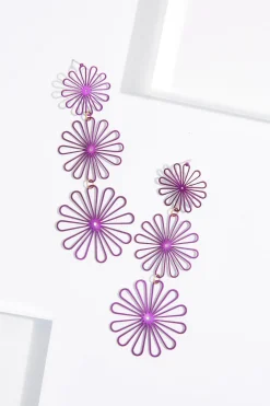 Cato Wire Flower Tiered Earrings> Earrings
