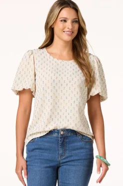 Cato Wispy Texture Top> Tops