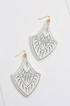 Cato Wood Cutout Earrings> Earrings