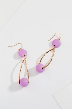 Cato Wood Metal Post Earrings> Earrings