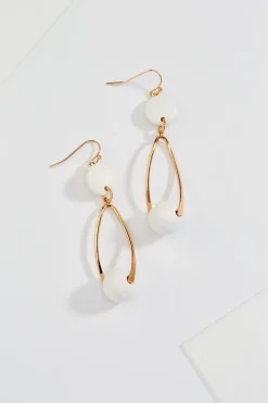 Cato Wood Metal Post Earrings> Earrings