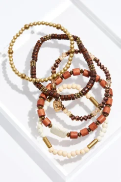 Cato Wood Multi Bracelet Set> Bracelets