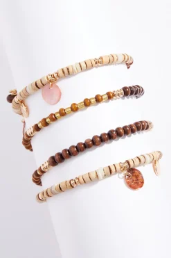 Cato Wood Multi Shape Coil Bracelet> Bracelets
