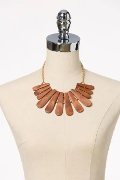 Cato Wood Paddle Necklace> Necklaces