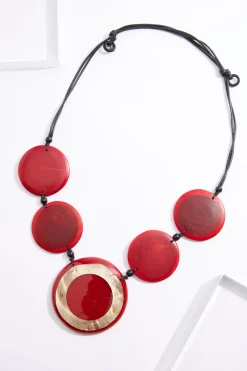 Cato Wood Resin Shell Adjustable Necklace> Necklaces