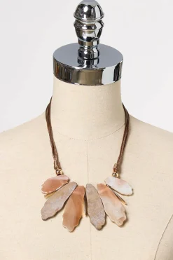 Cato Wood Squiggle Shape Short Necklace> Necklaces