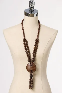 Cato Wood Statement Long Layered Necklace> Necklaces
