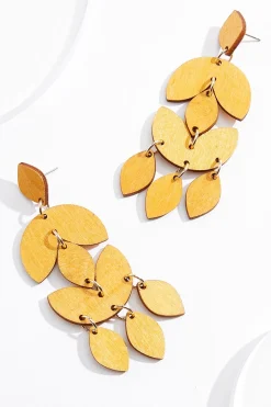 Cato Wood Tassel Earrings> Earrings