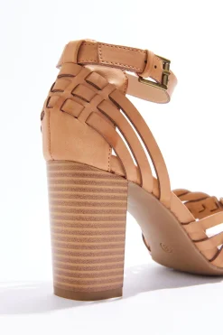 Cato Woven Block Heel Sandals><noscript><img width=