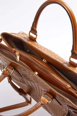 Cato Woven Effect Cinched Satchel><noscript><img width=