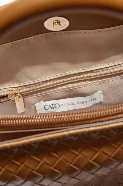 Cato Woven Effect Cinched Satchel><noscript><img width=