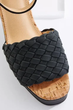 Cato Woven Vamp Platform Wedges> Sandals