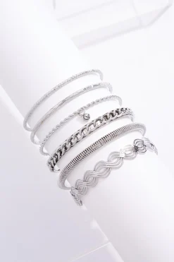 Cato Xl Twist Chain Bangle Set> Bracelets