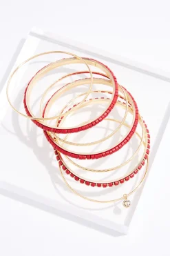Cato Xl Wood Stud Bangle Bracelet Set> Bracelets