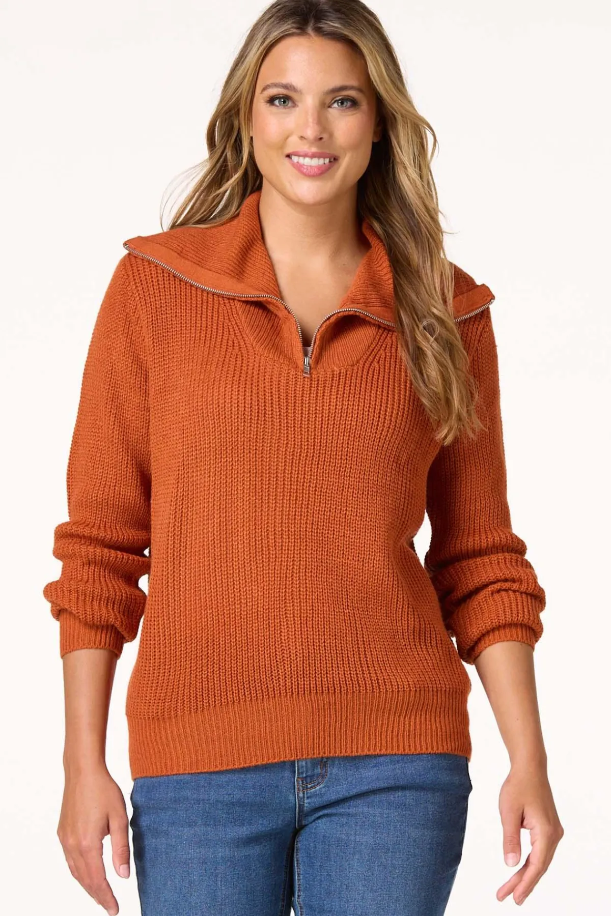Cato Zip Neck Pullover Sweater> Sweaters