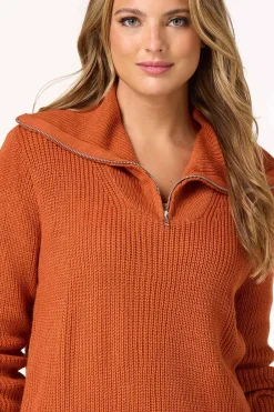 Cato Zip Neck Pullover Sweater><noscript><img width=